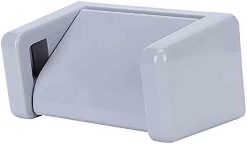 Enforose Paper Towel Holder Wall Mounted with Storage Shelf Grey