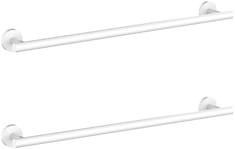 Cilee 2 Piece 24 Inch White Towel Bar Set
