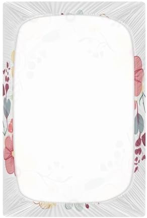 Wassud Flower Pattern Crib Sheets for Boys Girls