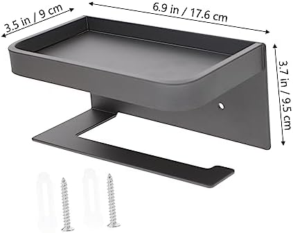 VILLCASE Wall Mounted Toilet Paper Holder with Shelf 1
