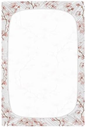 Wassud Cherry Blossoms Crib Sheets for Boys Girls