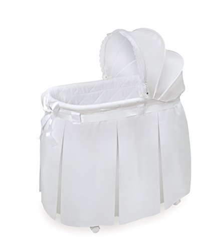 Badger Basket Wishes Rocking Bassinet Bedside Sleeper - White