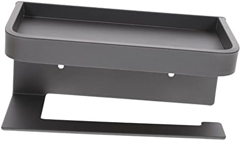 Angoily High-Capacity Aluminum Toilet Paper Holder with Shelf