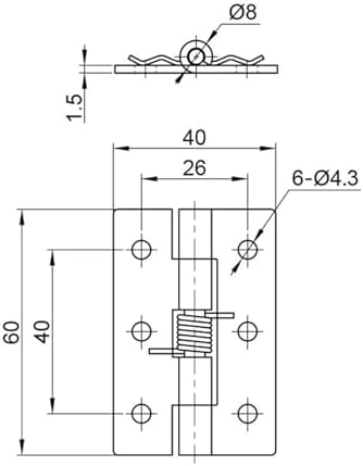 FANGZHNHT Stainless Steel Heavy Duty Spring Hinge