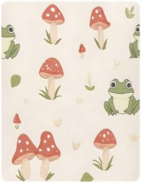 Frogs and Mushrooms Crib Sheets for Boys Girls Pack N Play Set