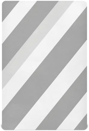 Wassud Gray Stripes Crib Sheets 27x39
