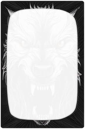 Wassud Wolf Head Crib Sheets for Boys Girls