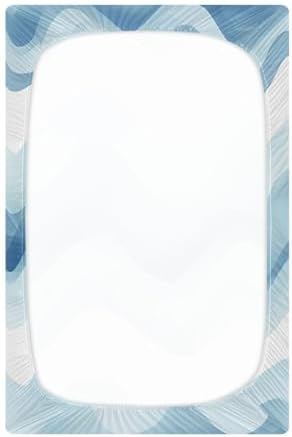 Wassud Navy Blue Crib Sheets Set for Boys Girls 1