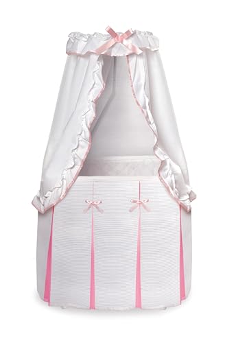 Badger Basket Majesty Canopy Bassinet with Storage and Mattress