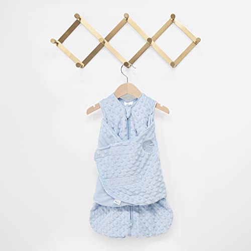 HALO Sleepsack Swaddle Plush Dot Velboa Blue Newborn 0-3 Months