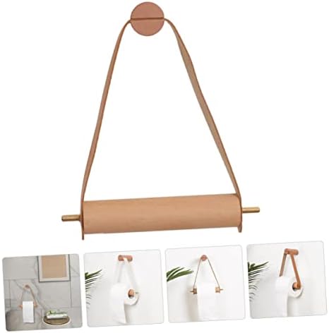 Hemoton Modern Wooden Toilet Paper Holder 1