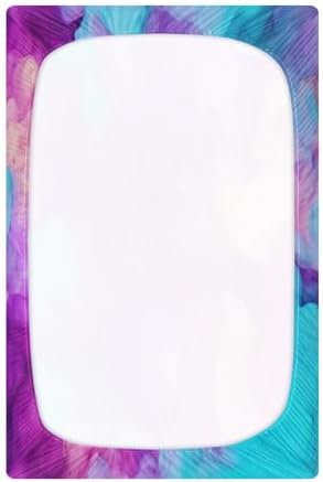 Wassud Abstract Tie-dye Crib Sheets Pack and Play Fitted 27x39 Inches