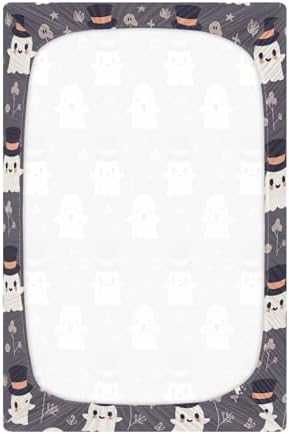 FUGIDOG Halloween Boo Crib Sheets for Boys Girls