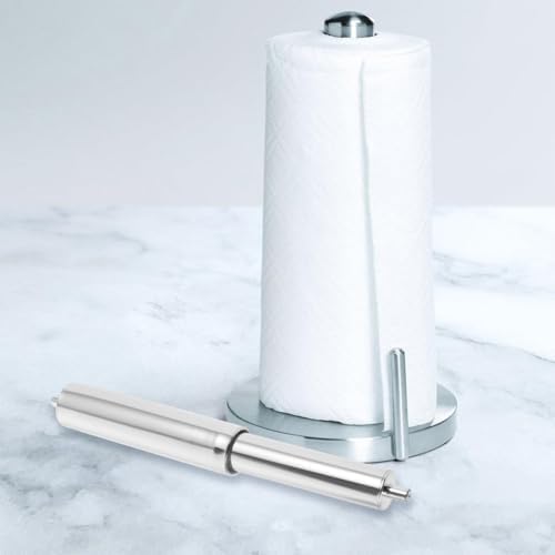 Housoutil Spring-Loaded Toilet Tissue Holder Rod 2Pcs Stainless Steel Replacement