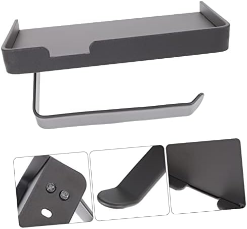 Stainless Steel Toilet Paper Holder With Shelf Wall Mount