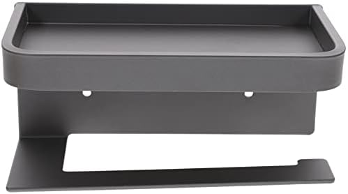 Wall Mounted Toilet Paper Holder with Shelf Storage 1