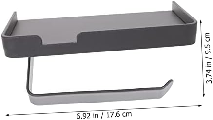 Stainless Steel Toilet Paper Holder With Shelf Wall Mount
