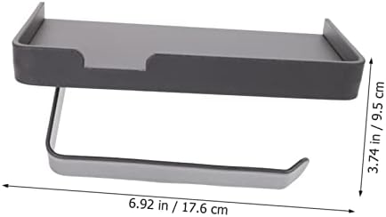 Sturdy Toilet Paper Holder with Wall Mount Shelf