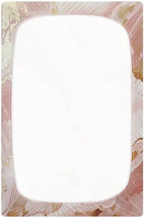 Wassud Brown Marble Crib Sheets Pack and Play Fitted 27x39 Inch