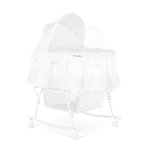 Dream On Me Lacy Portable Bassinet with Cradle Conversion