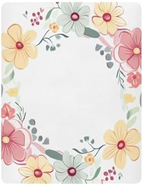 Wassud Flower Pattern Crib Sheets for Boys Girls