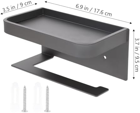 Wall Mounted Toilet Tissue Holder with Shelf