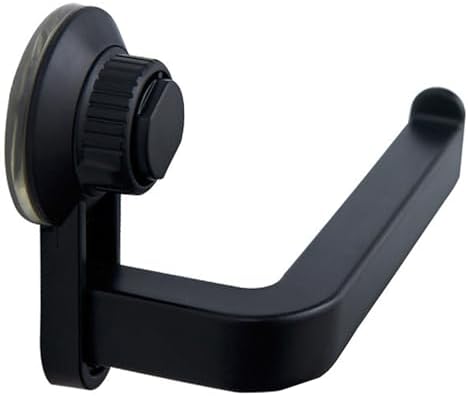 Nirelief Suction Cup Toilet Paper Holder Wall-Mounted Rustproof ABS Black