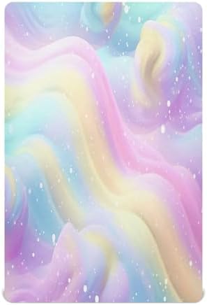 Wassud Colorful Wave Crib Sheets Pack