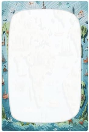 Wassud World Map Visions Crib Sheets for Boys Girls