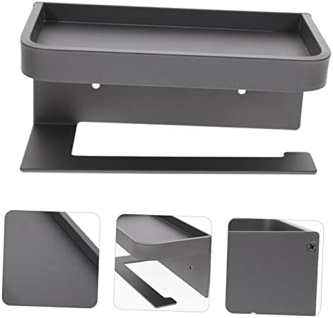 FOYTOKI Wall-Mounted Toilet Paper Holder with Shelf
