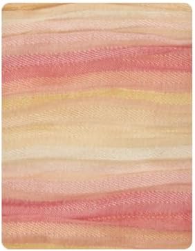 KICPOAY Orange Yellow Watercolor Stripes Crib Sheet