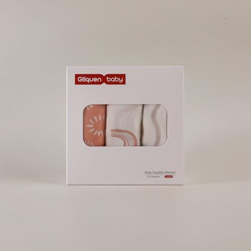 GLLQUEN BABY Swaddles 3 Pack - Soft Breathable for Newborns