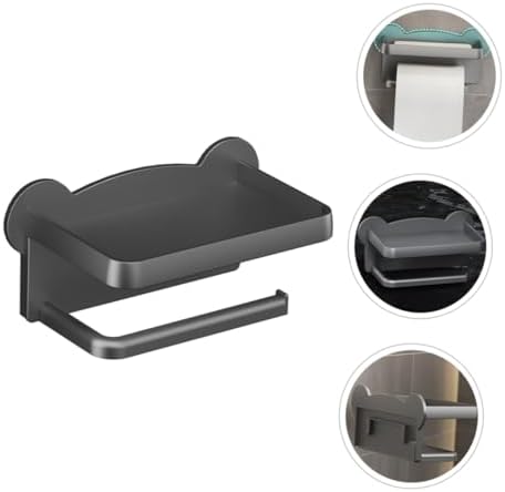 Wall Mounted Toilet Paper Holder with Shelf for Bathroom
