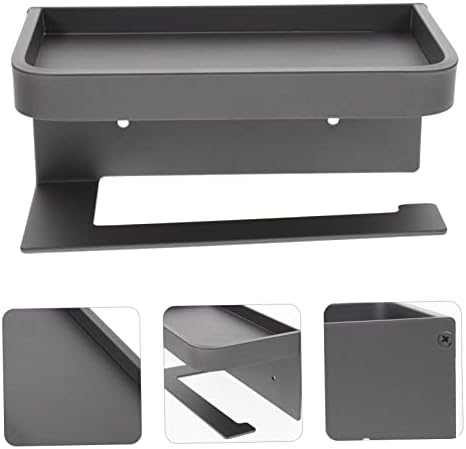 Tofficu Wall Mounted Toilet Paper Holder with Shelf 1