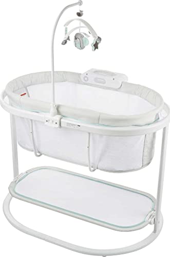 Fisher-Price Sweet Snugamonkey Bassinet with Lights Music and Toy Mobile