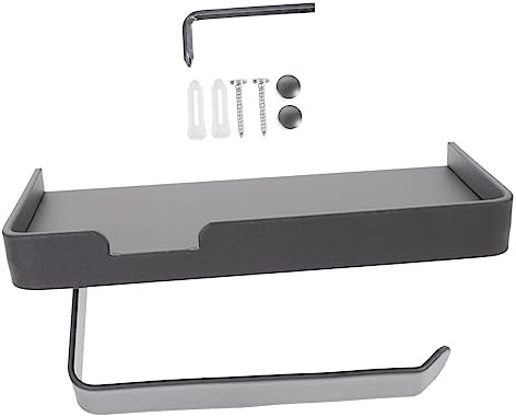 PRETYZOOM Stainless Steel Toilet Paper Holder with Shelf 1