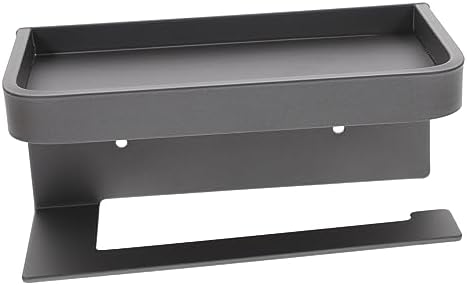 FOYTOKI Wall-Mounted Toilet Paper Holder with Shelf