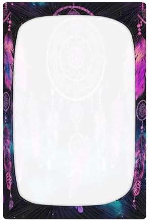 Purple Dream Catcher Crib Sheets for Boys Girls 52 x 28 inch