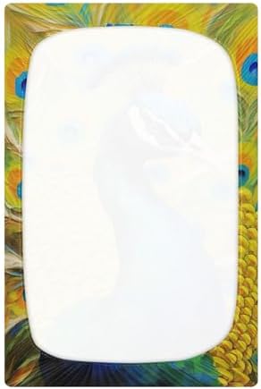 Jihqo Peacock Crib Sheets Pack N Play 39 x 27