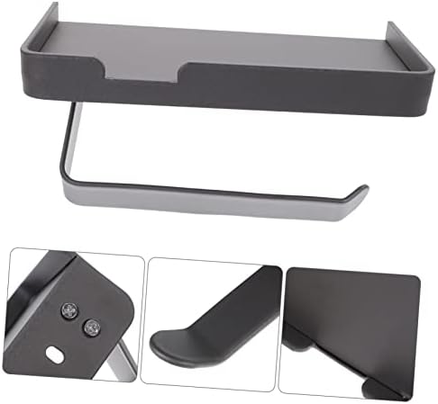 MAGICLULU Wall Mount Toilet Paper Holder with Storage Shelf
