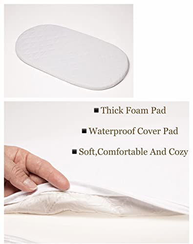 Trendy Baby Changing Basket Set of 4 Waterproof Pad Cotton Blanket Bassinet Topper