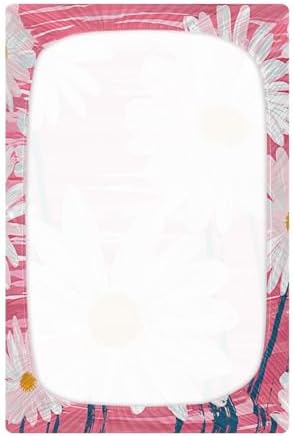 Wassud Cute White Daisies Crib Sheets Pack