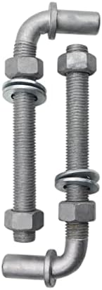 2PCS Qlvily 8 J-Bolt Post Hinge with Nuts