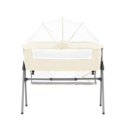 Dream On Me Lotus Bassinet and Bedside Sleeper in Ivory