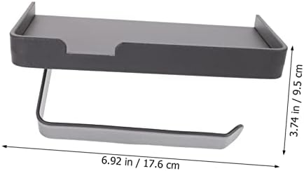 Stainless Steel Wall Mounted Toilet Paper Holder with Shelf 1