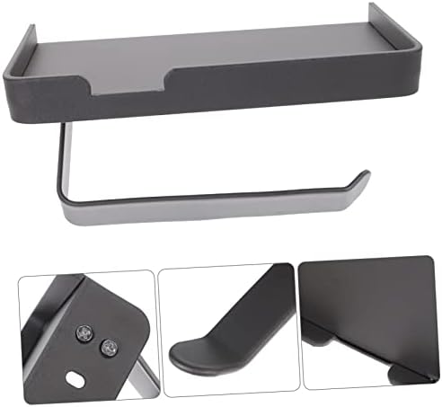 Wall Mounted Toilet Paper Holder with Storage Shelf