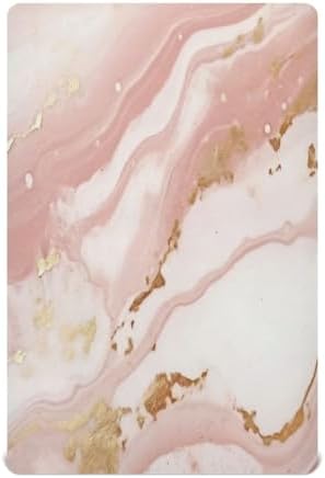 Wassud Brown Marble Crib Sheets Pack and Play Fitted 27x39 Inch