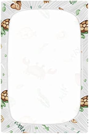 Kigai Watercolor Sea Turtles Crib Sheets 52x28