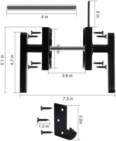 Heavy Duty Double Side Gate Latch for Doors and Fences