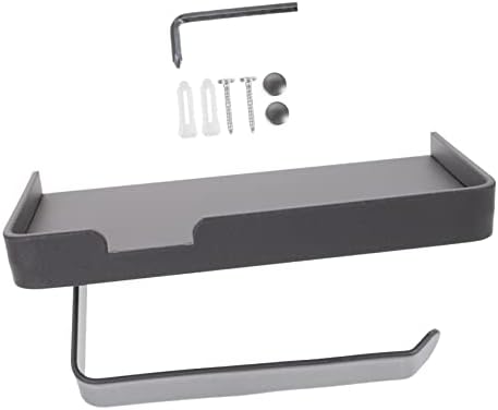 GRADENEVE Wall Mount Toilet Paper Holder with Storage Shelf